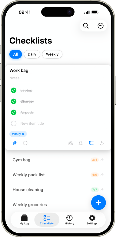 NotedThat checklists view for staying organised